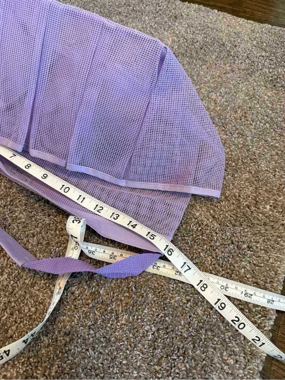 Light Purple Mesh Tote Organizer Bag for Women